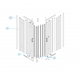 SOLO ANTA SCORREV. da 140 trasp BOX SLIM