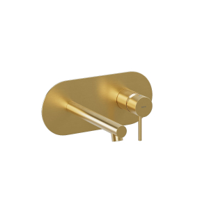 PARTI EXT LAVABO INCASSO 1 PIASTRA SLIM ORO SPAZZOLATO