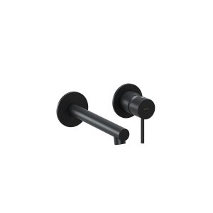 PARTI EXT LAVABO INCASSO 2 PIASTRE SLIM NERO OPACO