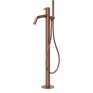 Miscelatore vasca KUBE a Pavimento acciaio inox 316L RAME SPAZZOLATO Miscelatore vasca KUBE a Pavimento acciaio inox 316L RAME SPAZZOLATO