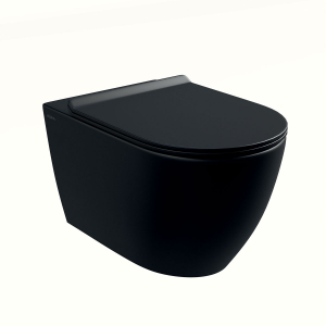 VASO SOSPESO ROUND NERO OPACO FISSAGGIO DAL BASSO