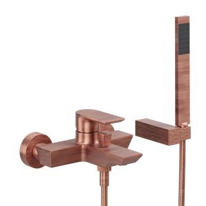 MISCELATORE VASCA DUPLEX EVEN RAME SPAZZOLATO