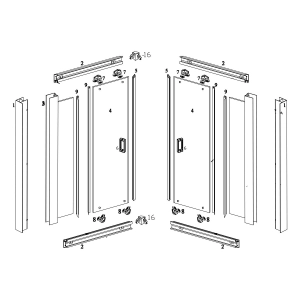 RICAMBI PER BOX DOCCIA A 2 LATI THIN / FLAT RICAMBI PER BOX DOCCIA A 2 LATI THIN / FLAT